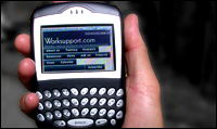 Blackberry showing Worksupport.com