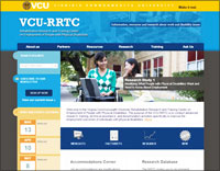 VCU RRTC on Employment of People with Physical Disabilities website screenshot