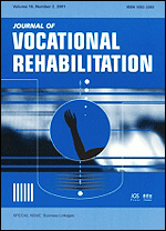 Journal of Vcoational Rehabilitation Cover